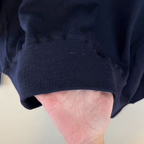 Vtg 50s Shea Sporting Navy Blue Sweater 44 V Neck Collegiate #59 Pullover XL? - Picture 3 of 6
